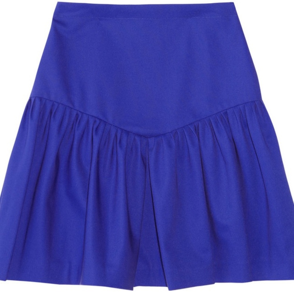 Sandro Journaliste Ruffled Cotton Blend Mini Skirt